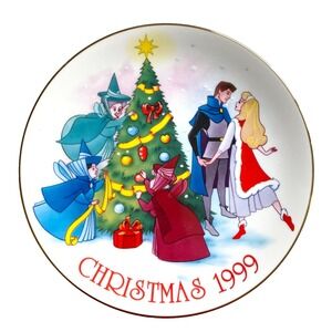 Grolier Coll. Disney Plate Christmas 1999 "A Charmed Christmas" Sleeping Beauty